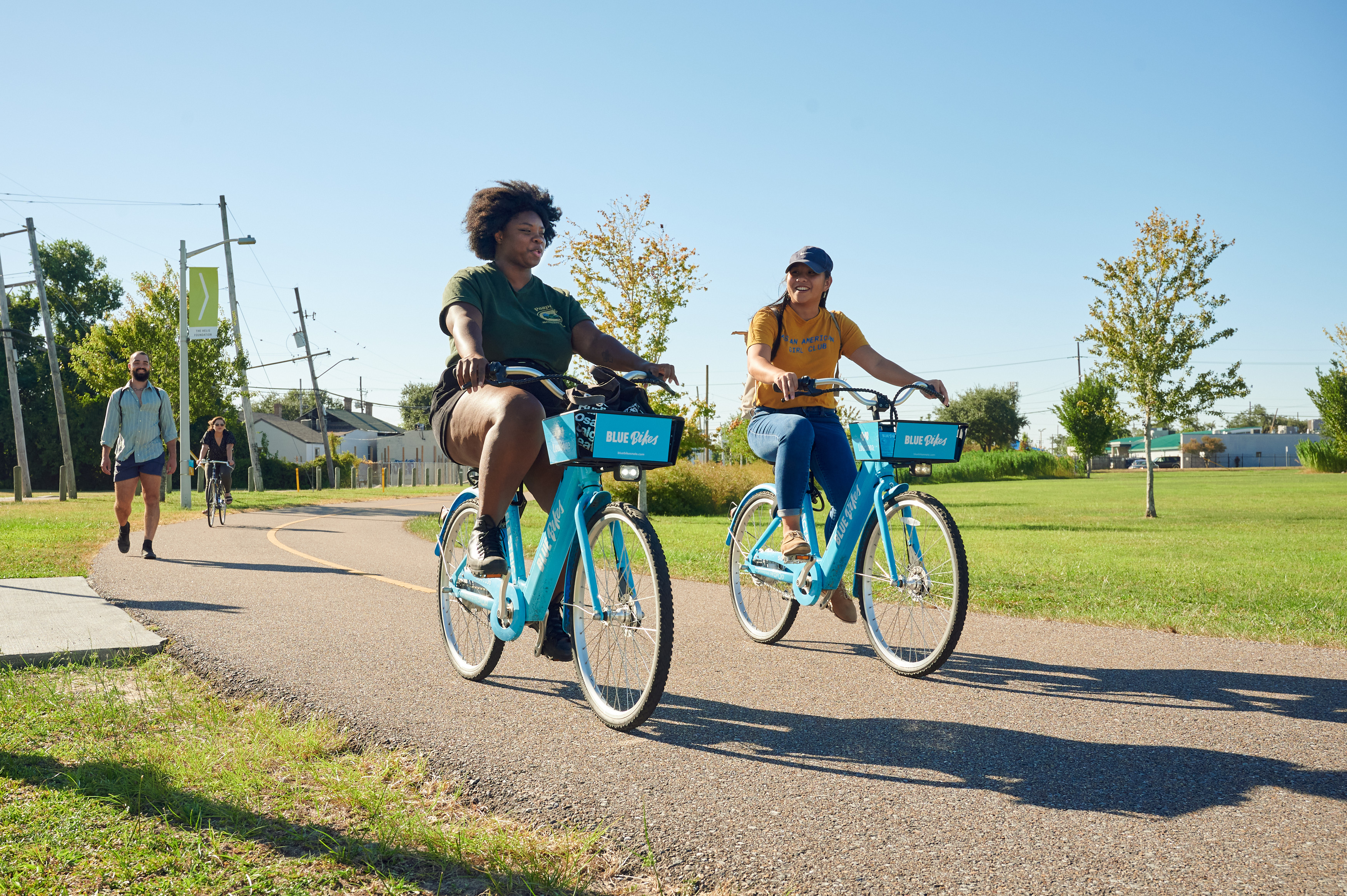 Blue Bikes Riders