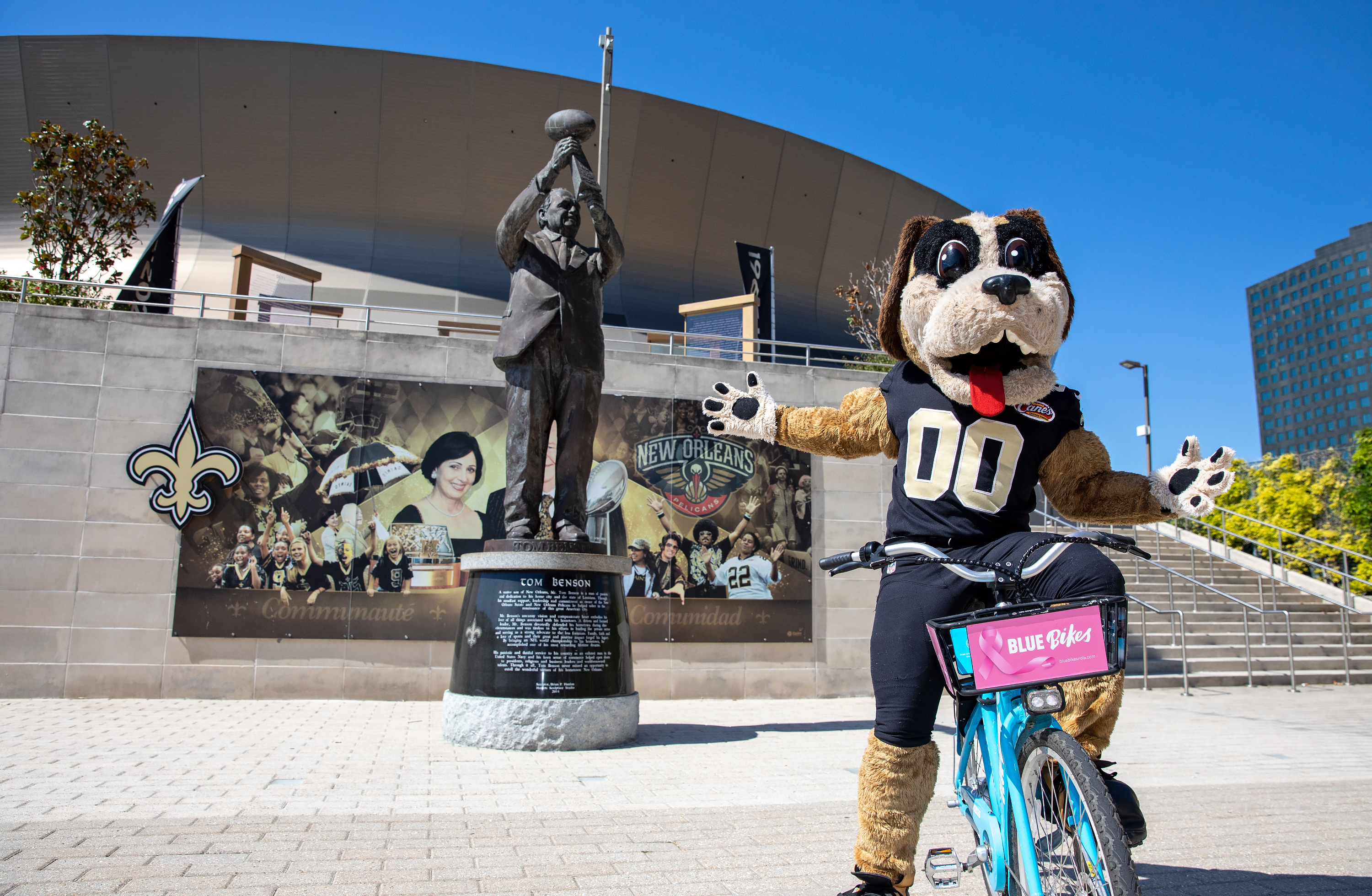 Saints Mascot Gumbo - Ride Pink NOLA