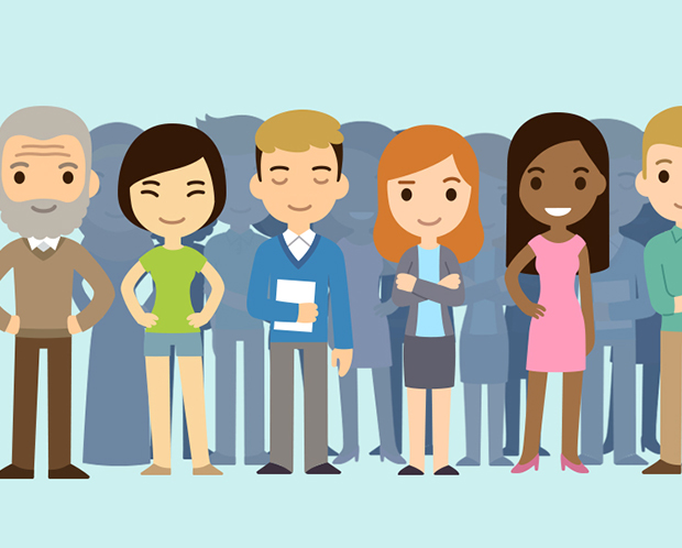 Cartoon of news reporters